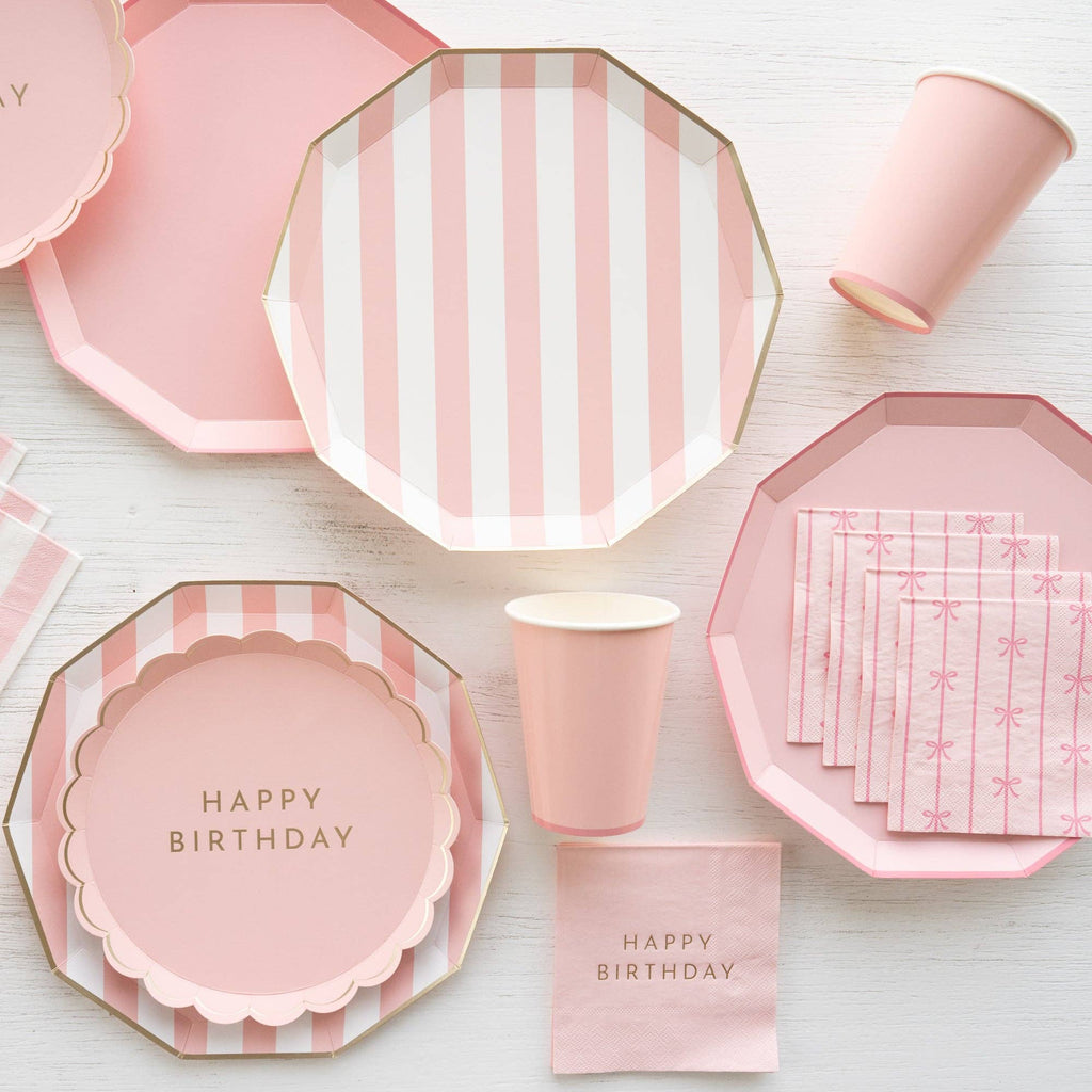 Stripe Pink Plates