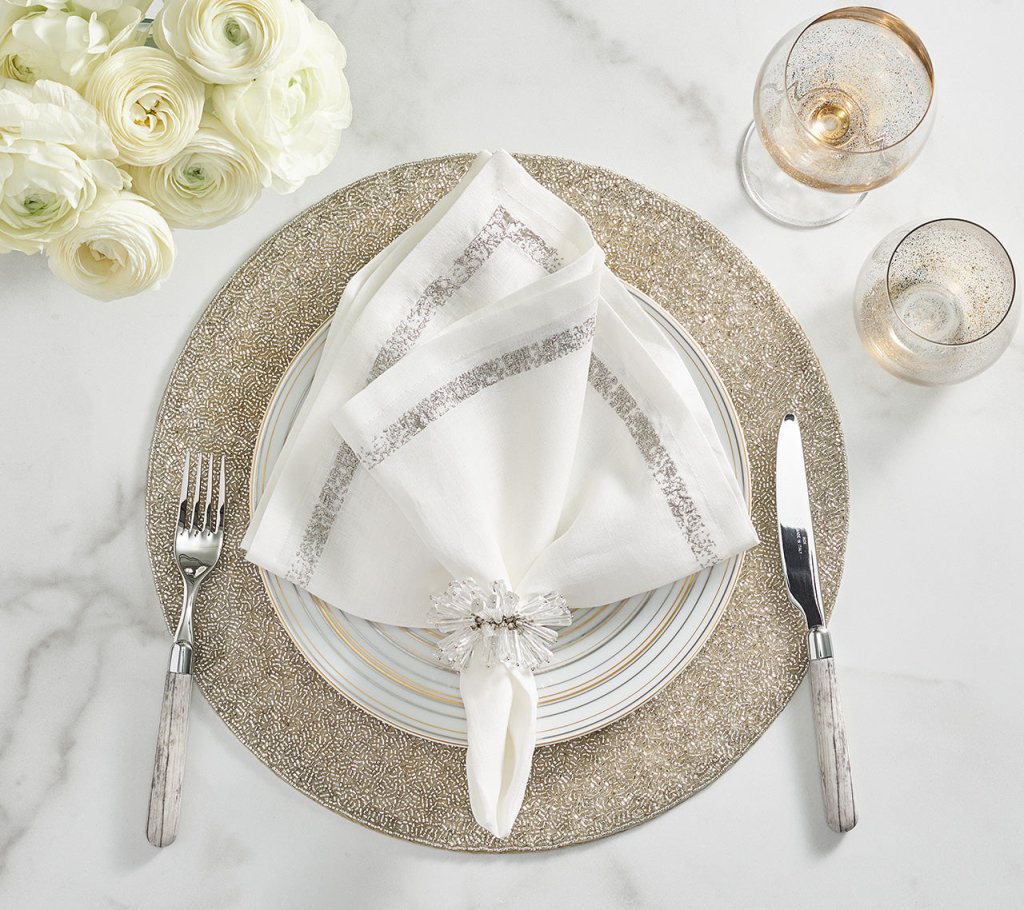 Dazzle Napkin Ring in Crystal, Set of 4