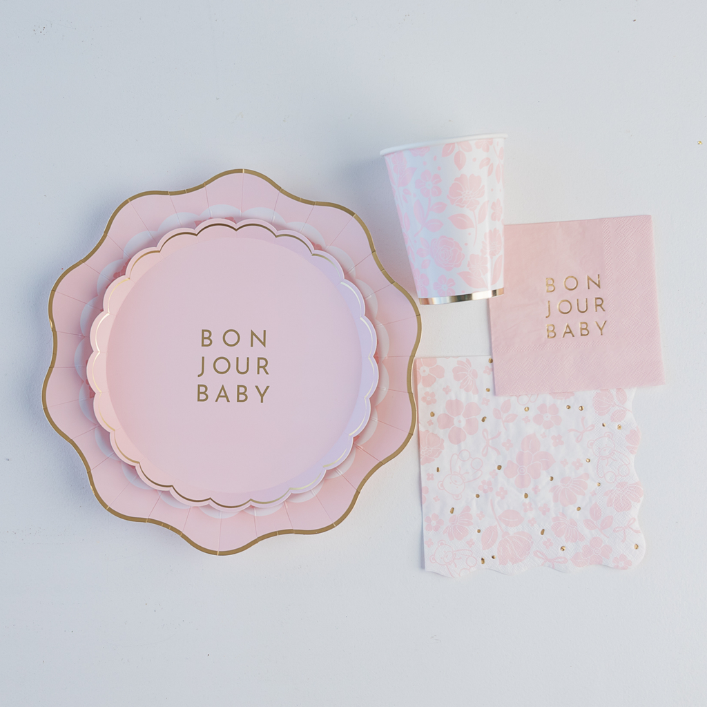 Small Plates, Pink Bonjour Baby