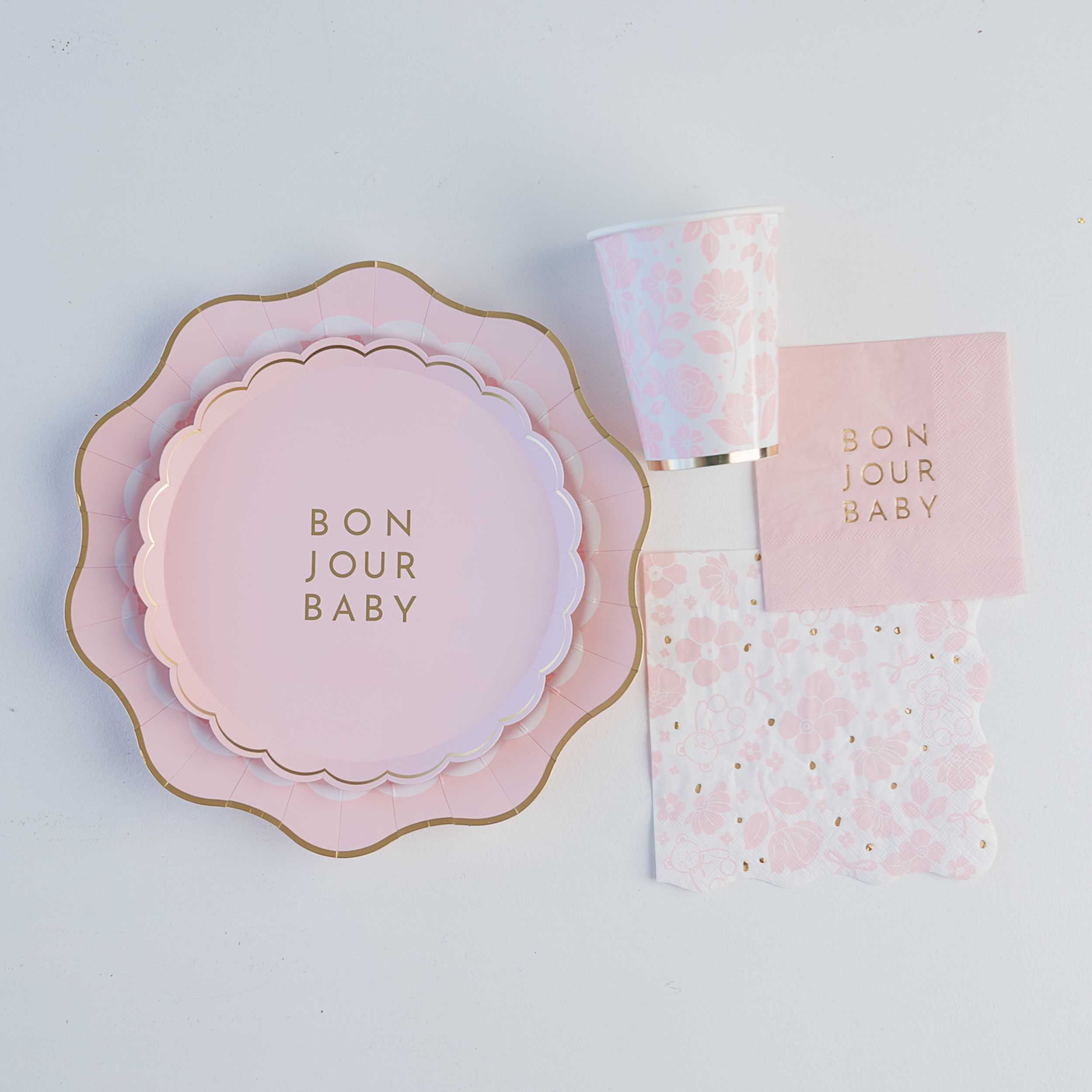 Small Plates, Pink Bonjour Baby