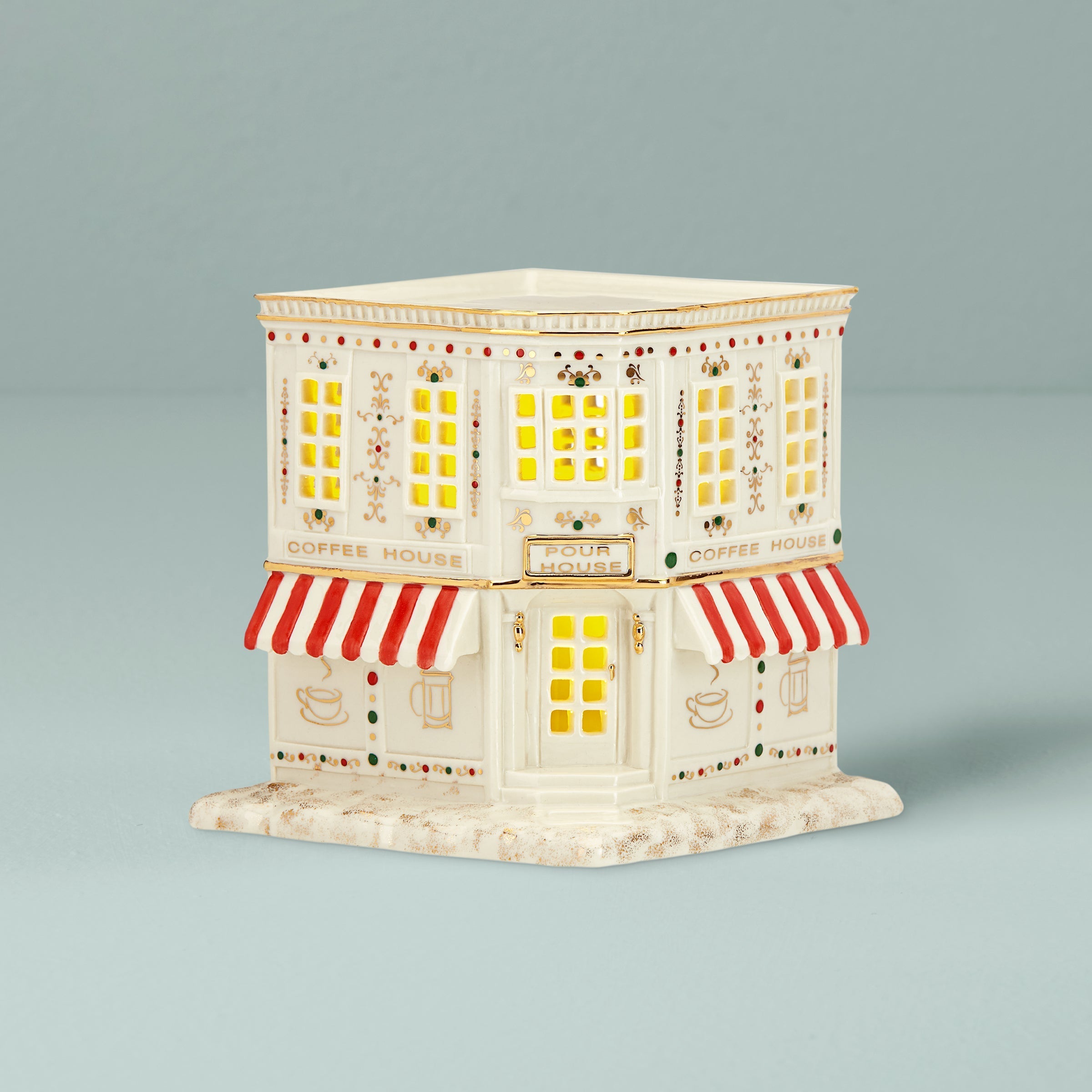 Mistletoe Park Lit Coffee Shop Figurine