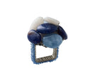 Sea Stone Napkin Ring in Navy, Set of 4