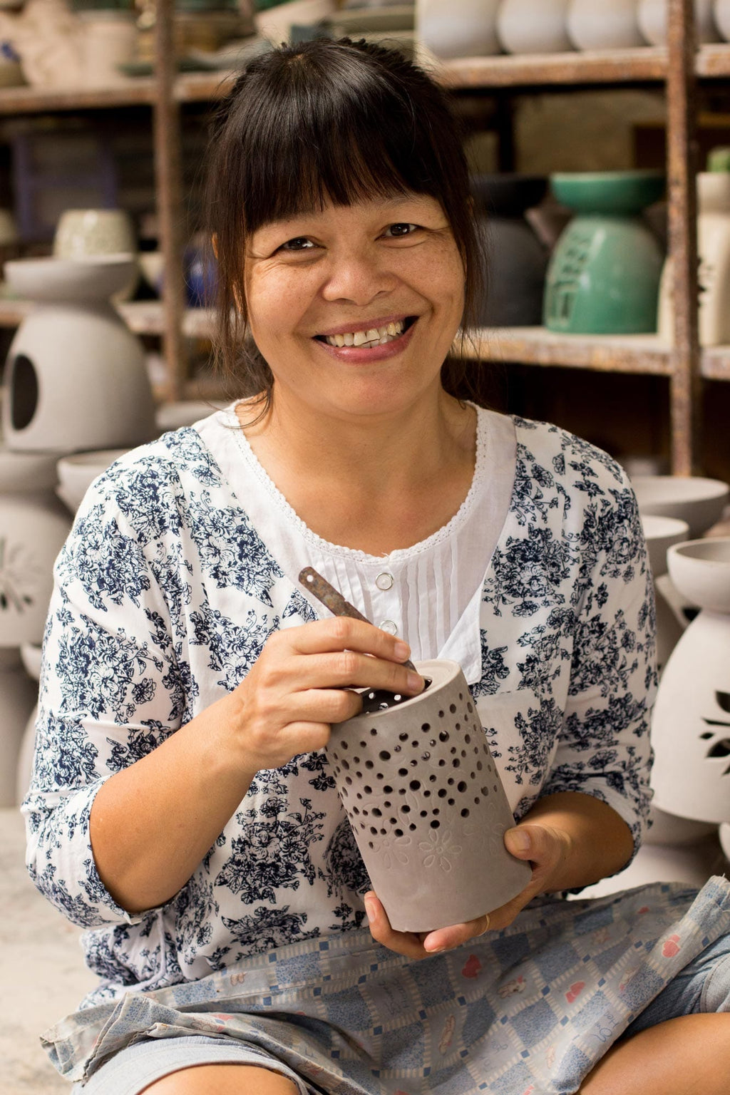 Handcrafted Celadon Oil Warmer - Royal Elephant
