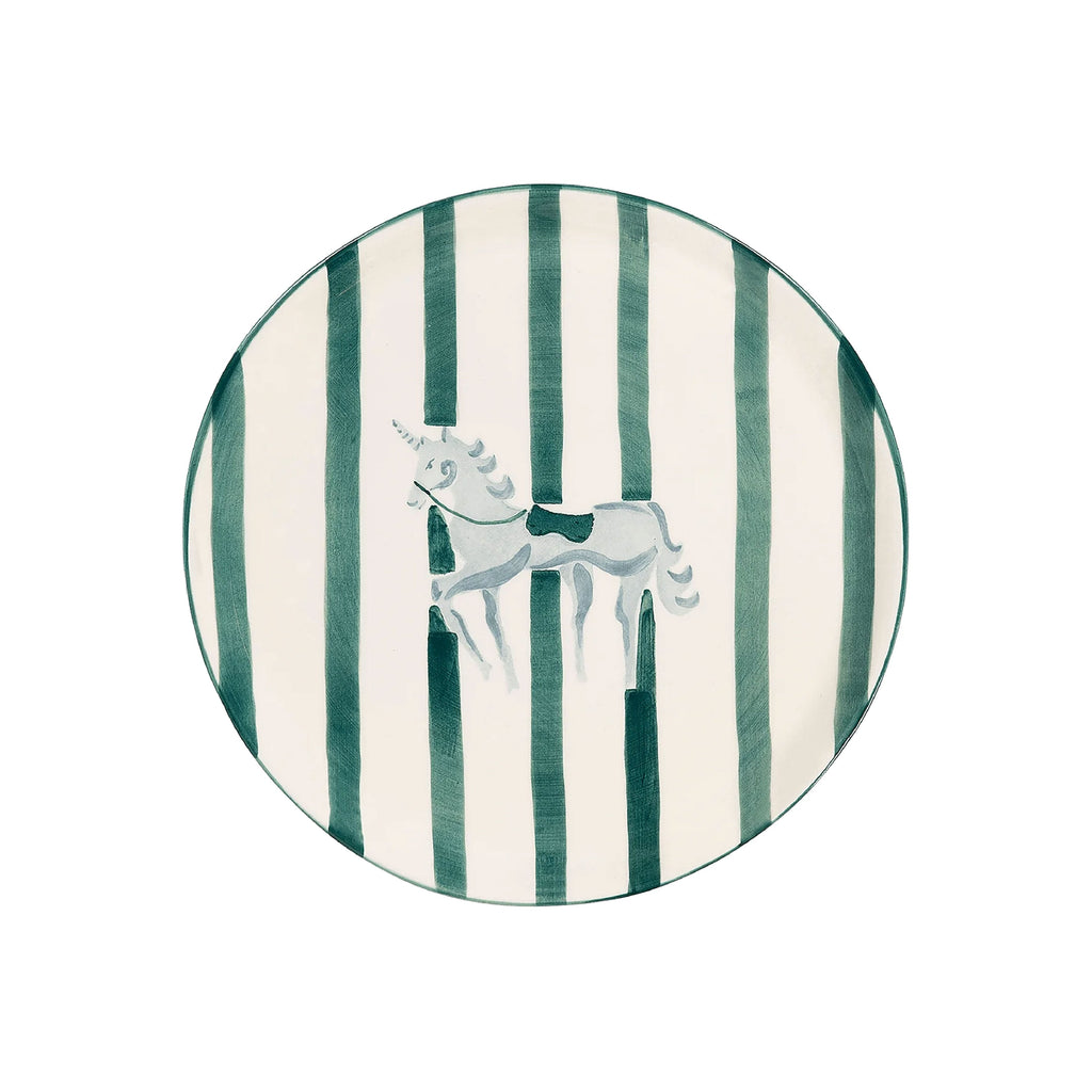 Ceramic Striped Pegasus Cake Platter