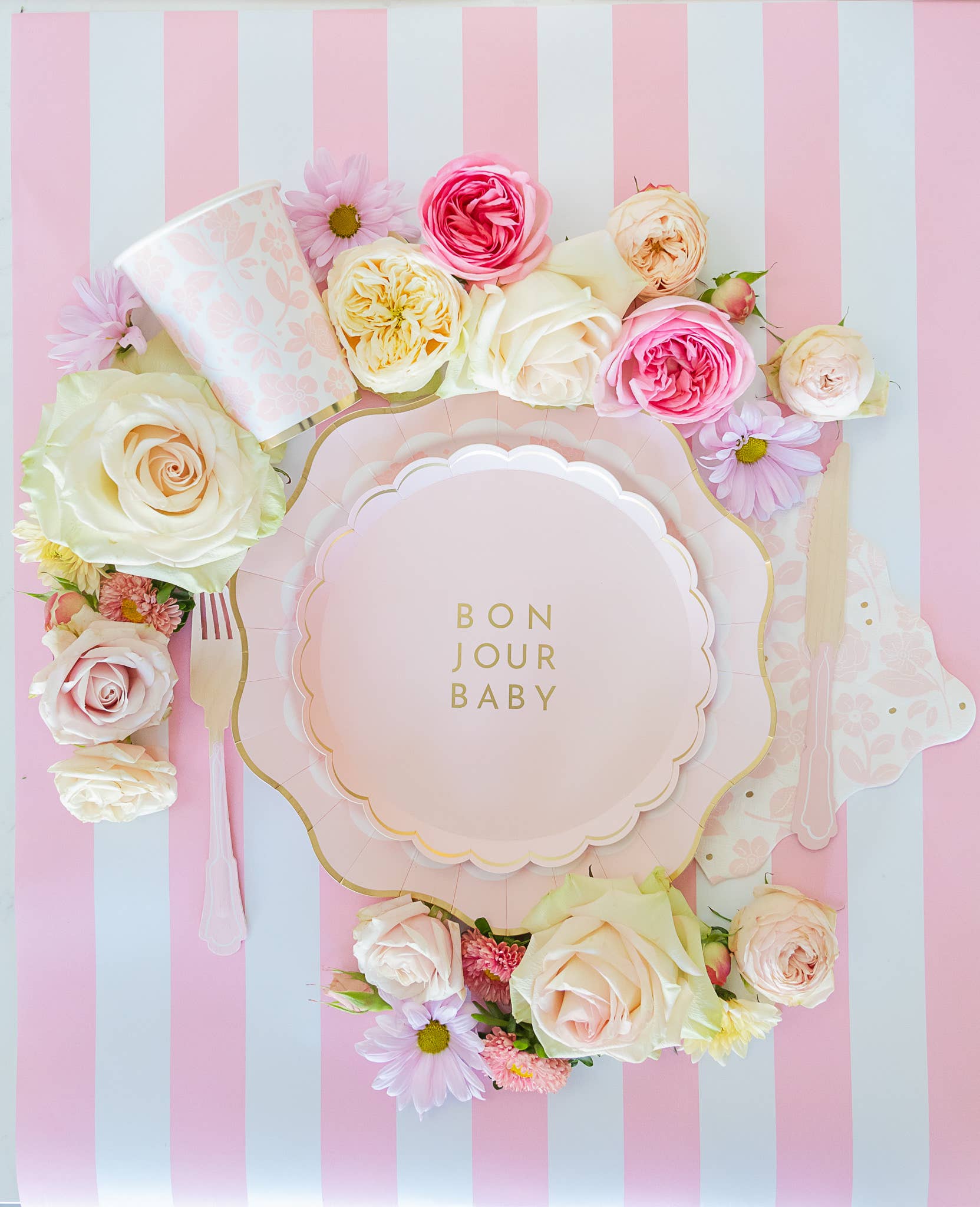 Small Plates, Pink Bonjour Baby