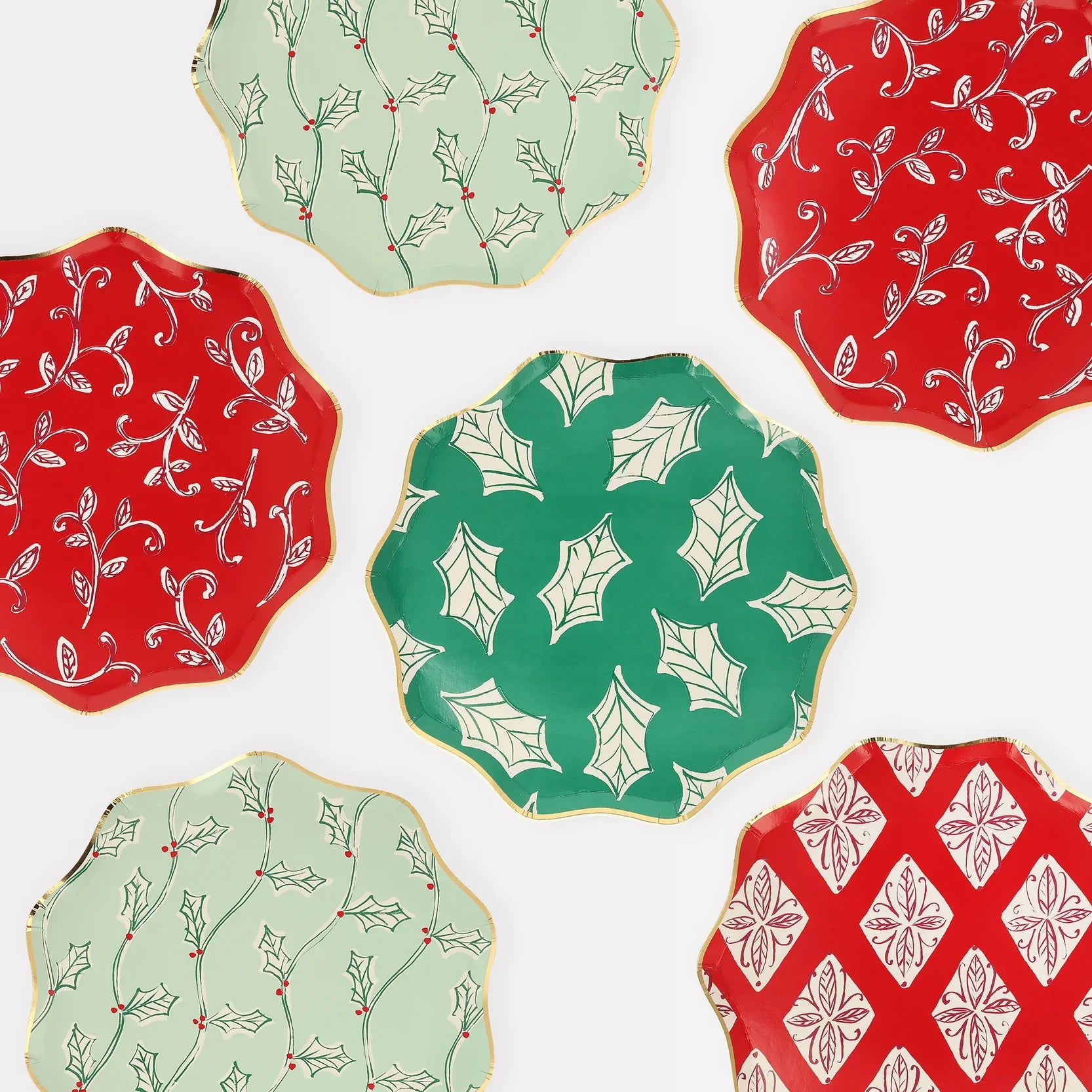 Holiday Block Print Side Plates