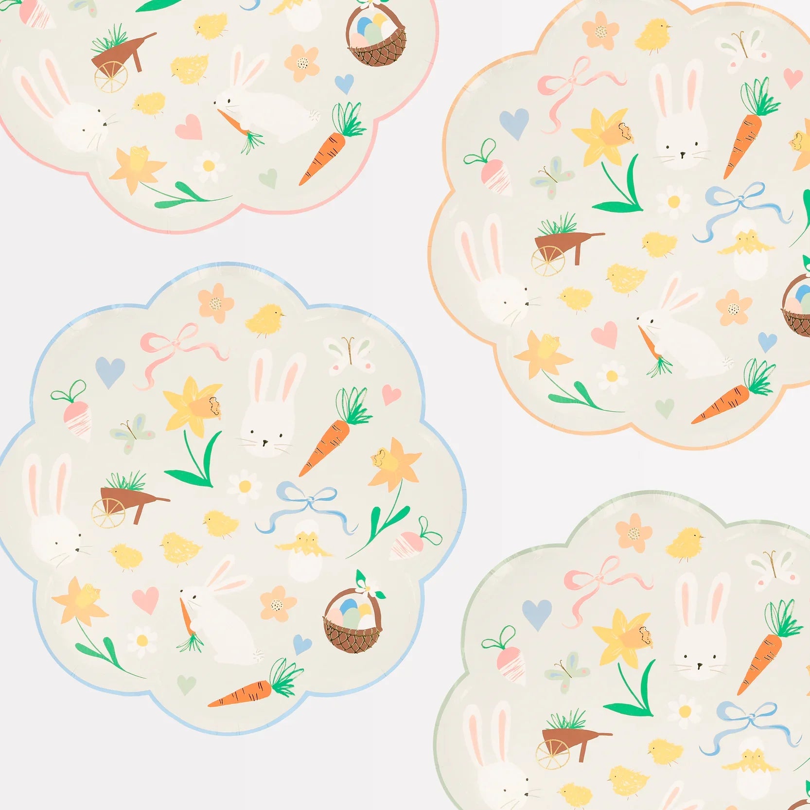 Spring Checkerboard Dinner Plates