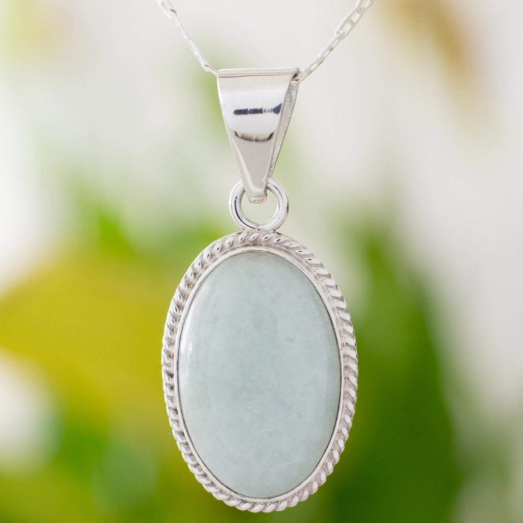 Artisan Crafted Green Jade Reversible Necklace - Green Toucan