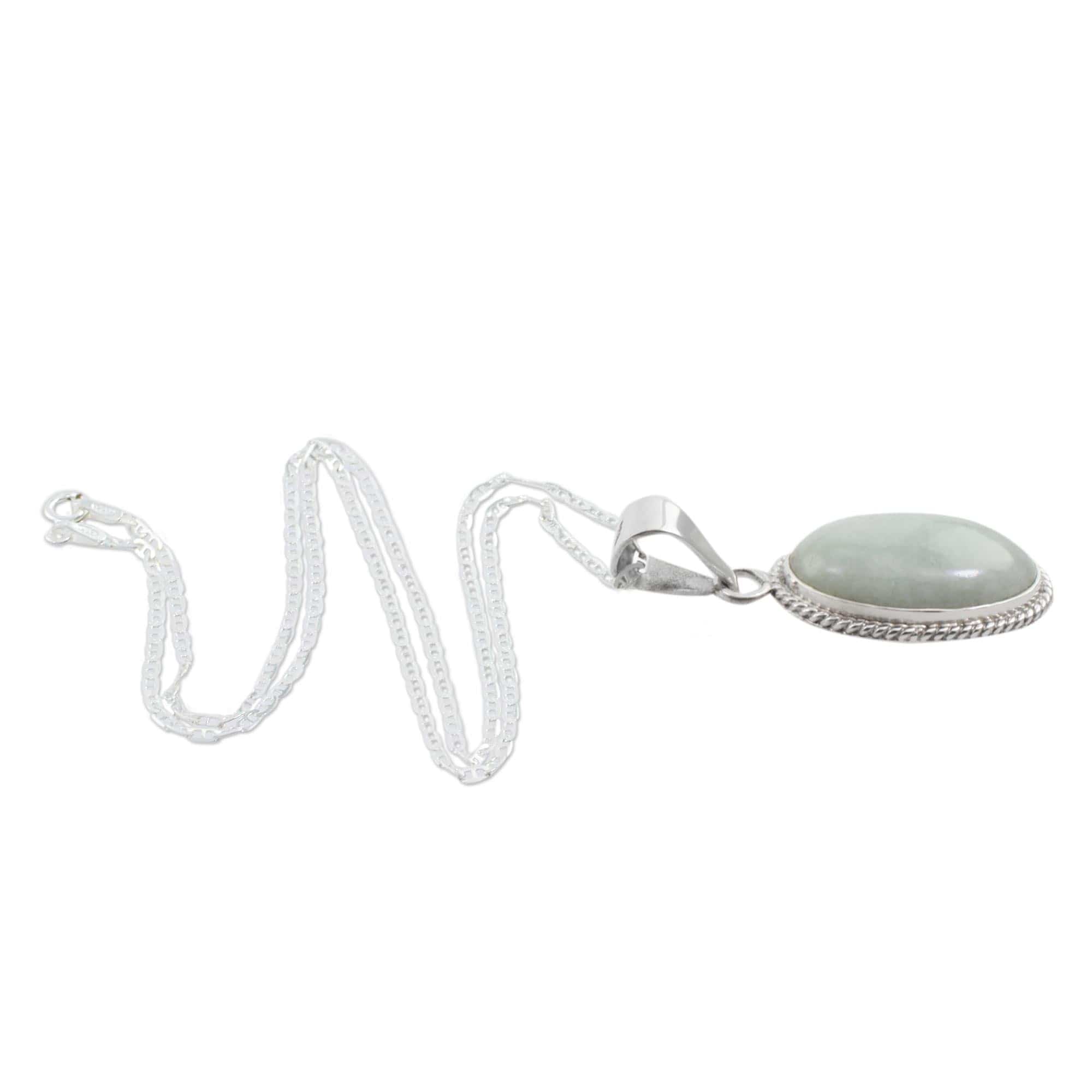 Artisan Crafted Green Jade Reversible Necklace - Green Toucan