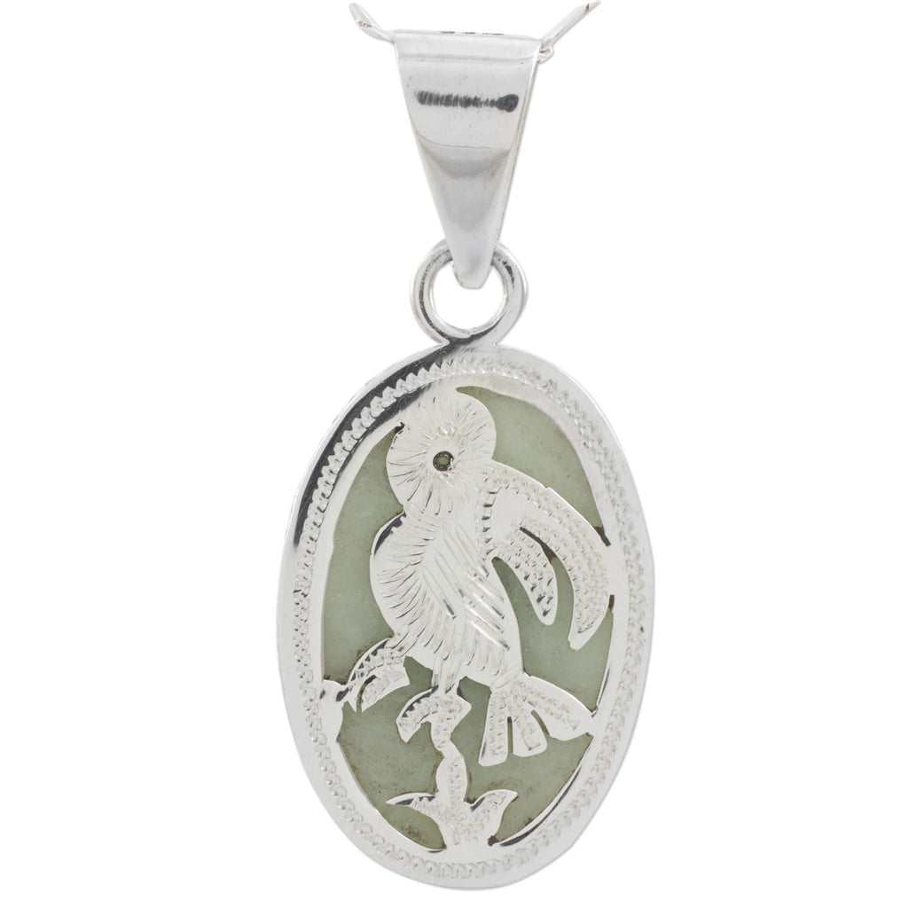 Artisan Crafted Green Jade Reversible Necklace - Green Toucan