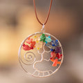 Nature-Themed Polished Multi-Gemstone Pendant Necklace - Love Your Magical Nature